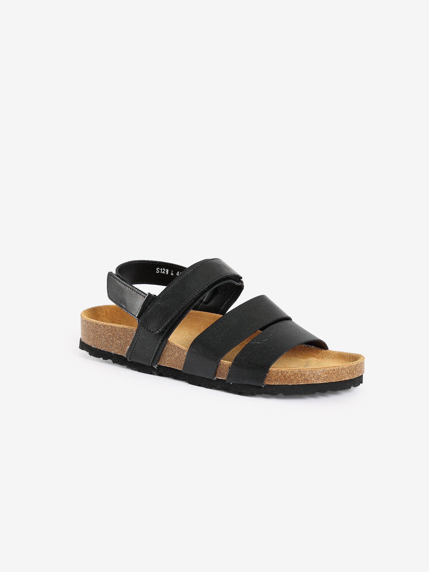 Triple Strap Cork Sole Sandals - Main Image