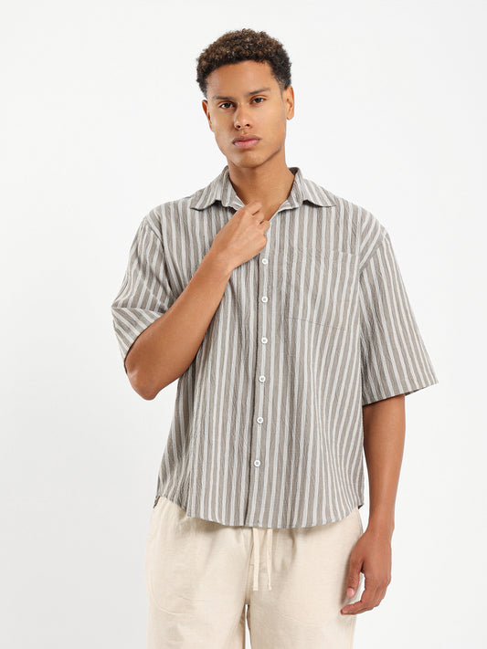 Striped Short Sleeves Shirt