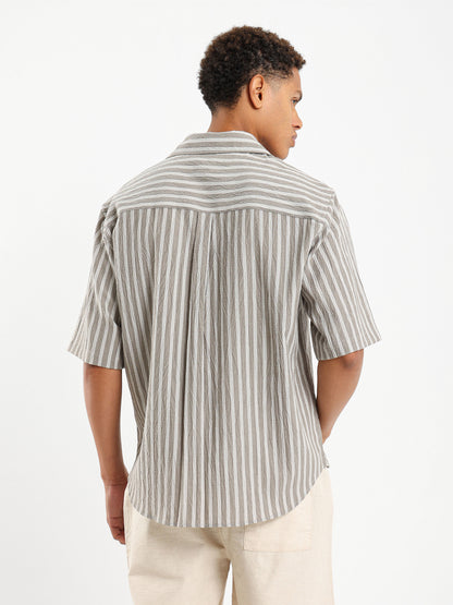 Striped Short Sleeves Shirt