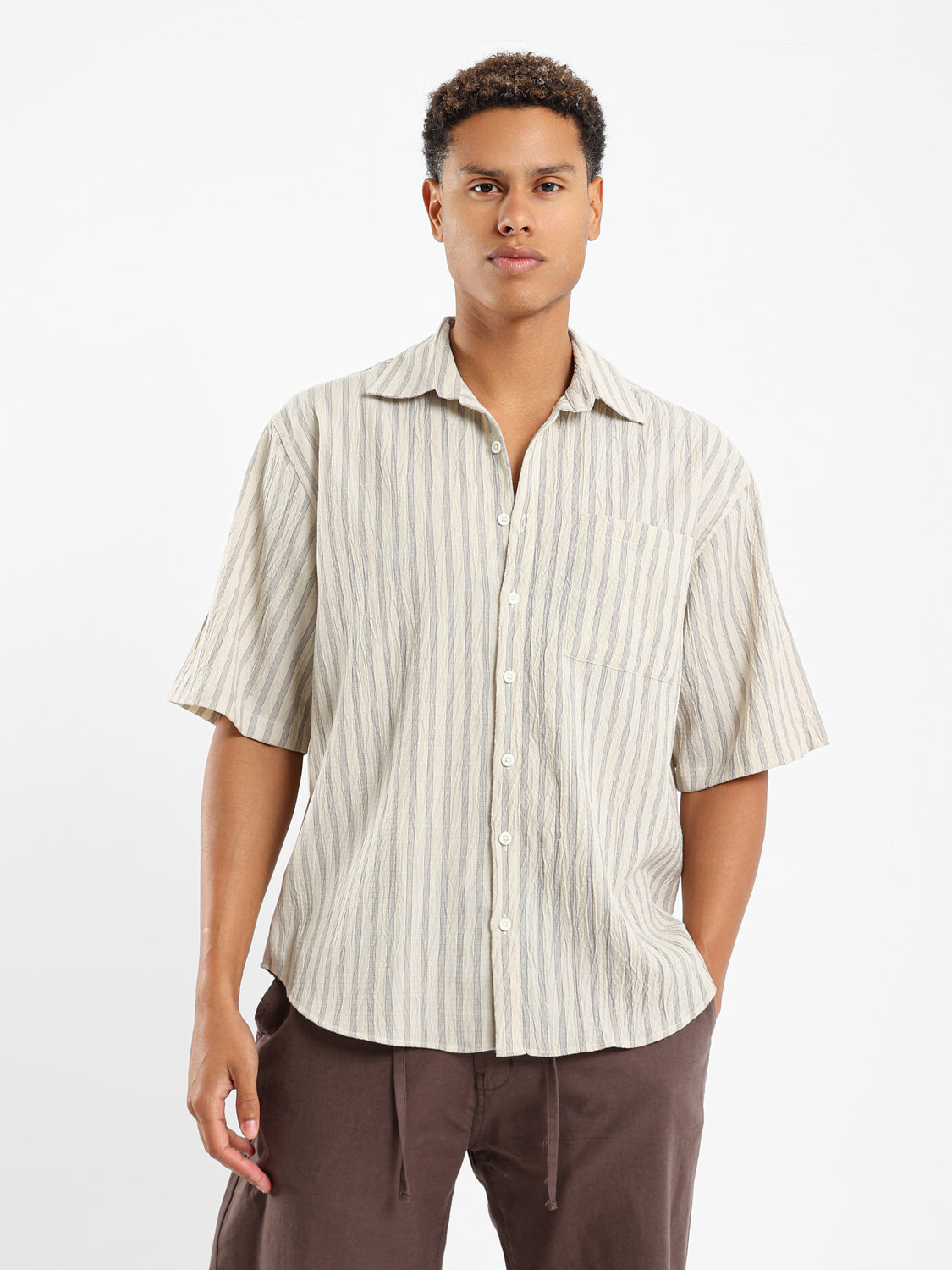 Striped Short Sleeves Shirt