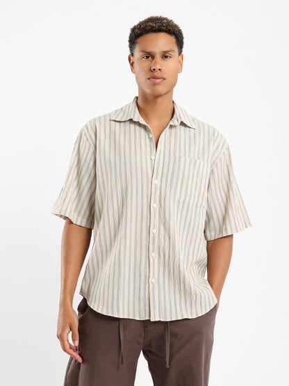 Striped Short Sleeves Shirt