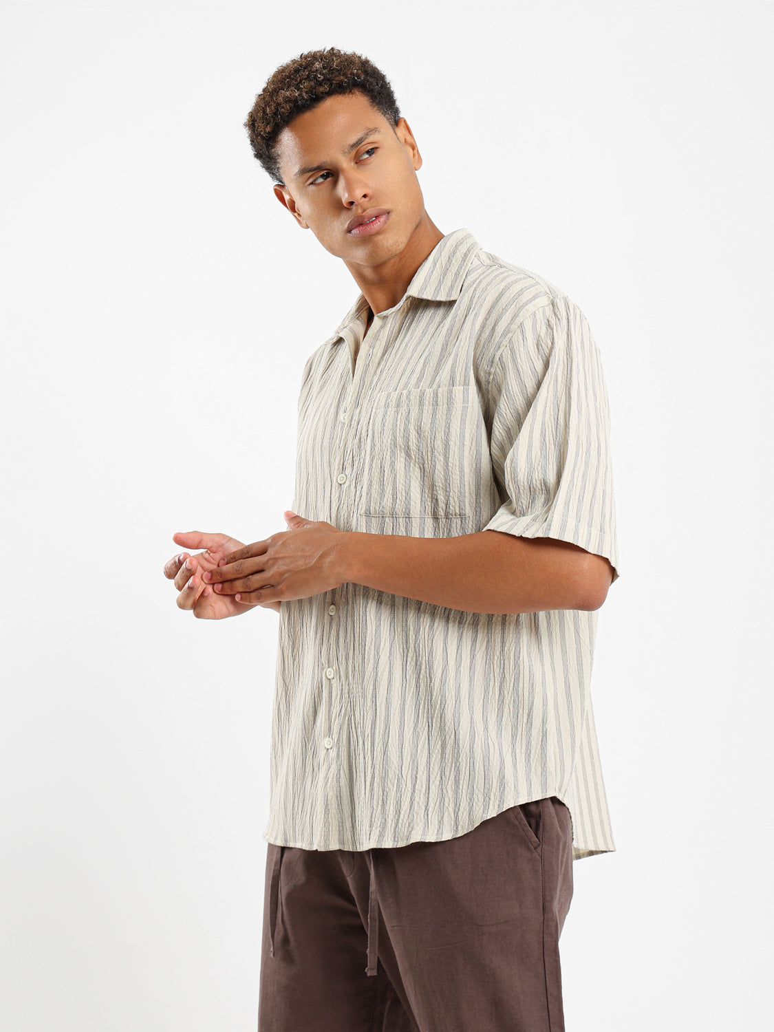 Striped Short Sleeves Shirt