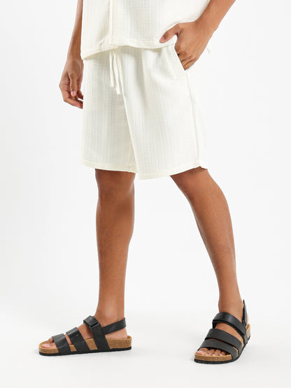 Textured Relaxed Fit Shorts