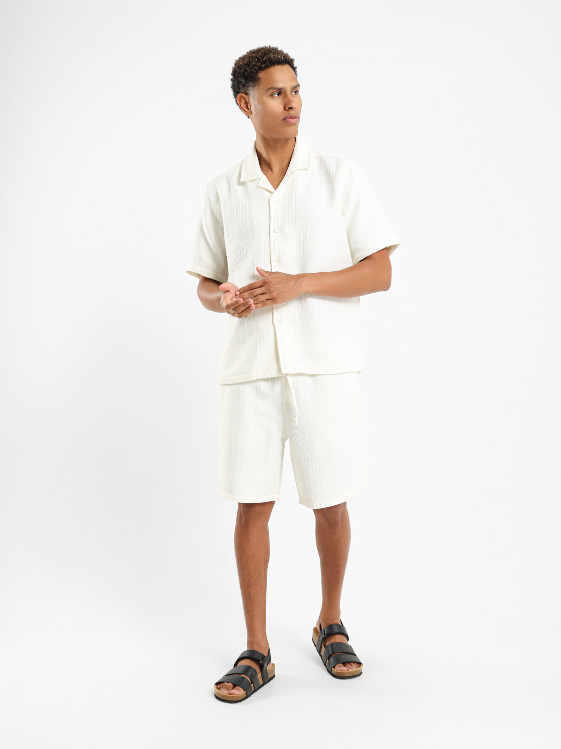 Textured Relaxed Fit Shorts