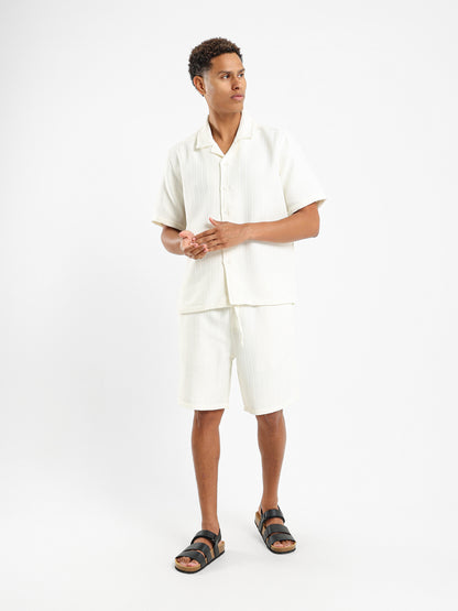 Textured Relaxed Fit Shorts
