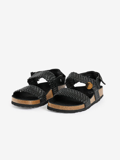 Woven Strap Cork Sandals
