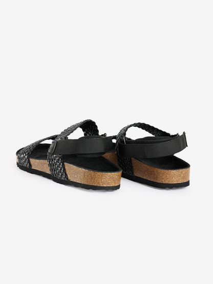 Woven Strap Cork Sandals