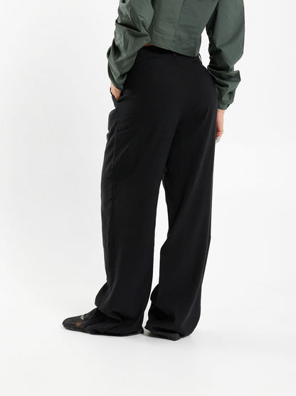 Wide Leg Front Pleated Pants