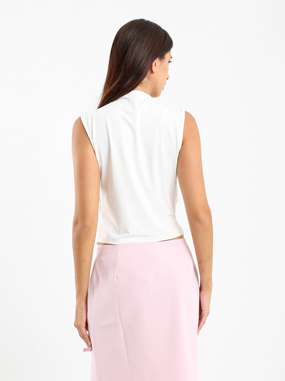 Gathered Sleeveless Top