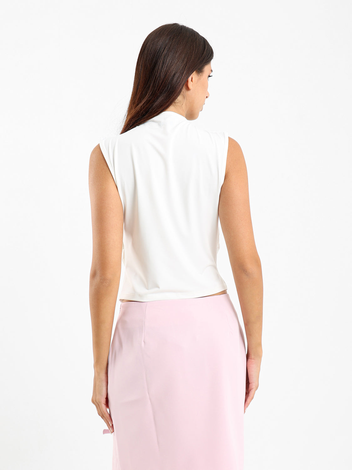 Gathered Sleeveless Top