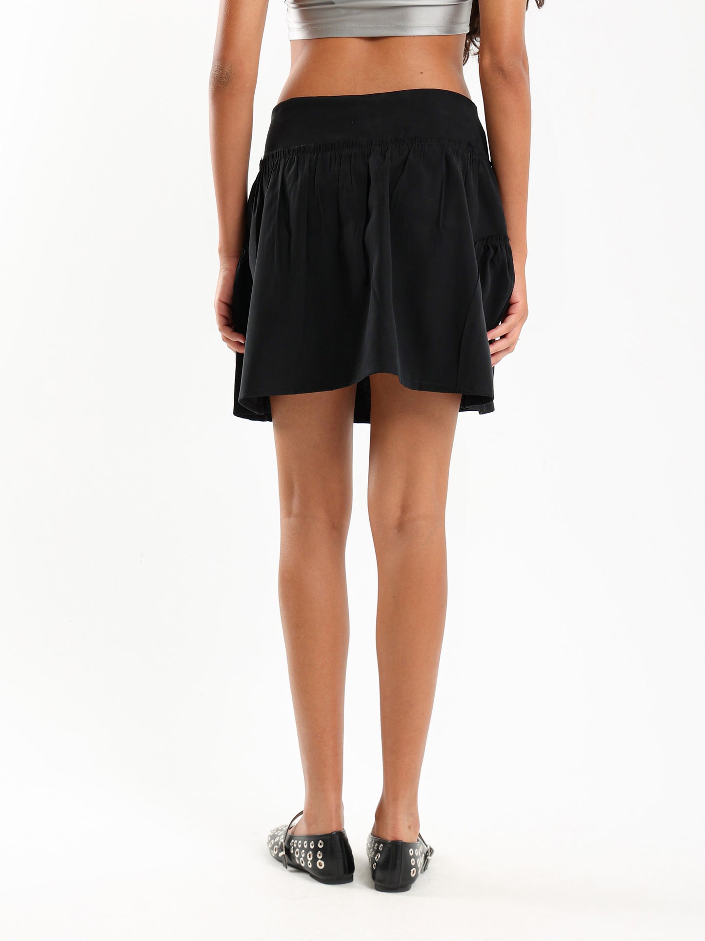 Flowing Skort With Soft Pleats