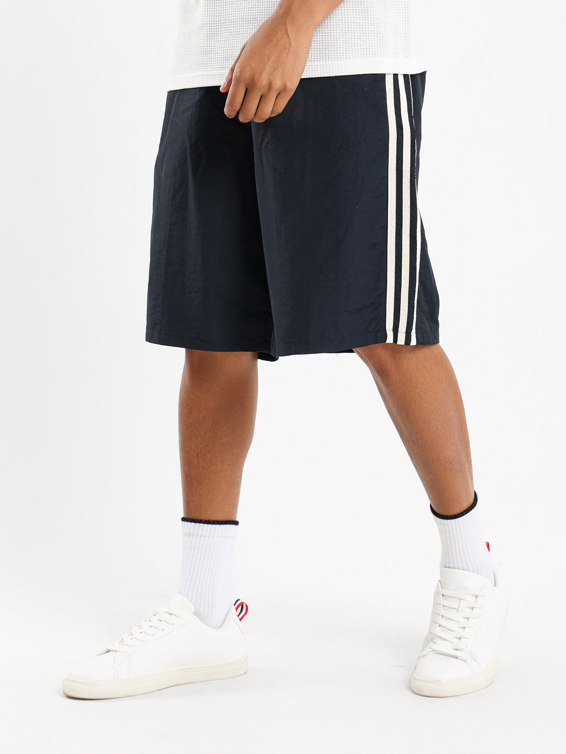 Above Knee Short with Side Stripes