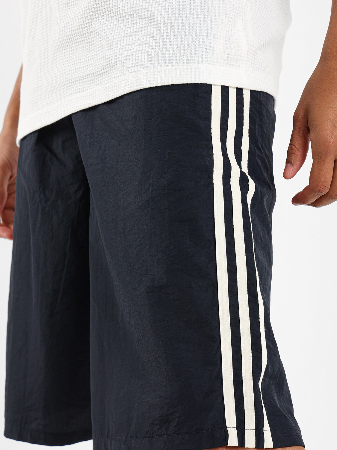 Above Knee Short with Side Stripes