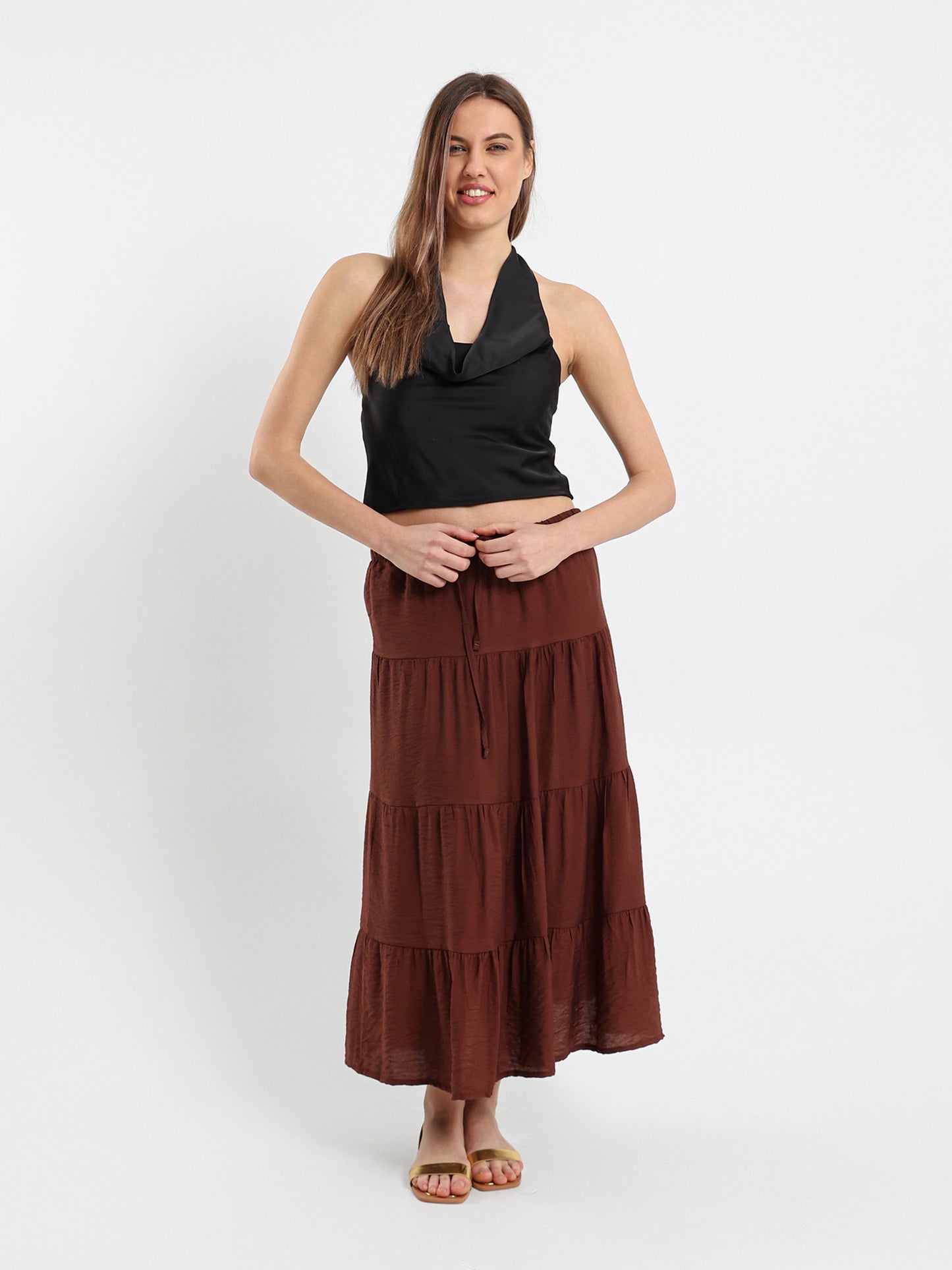 Satin Halter Neck Top