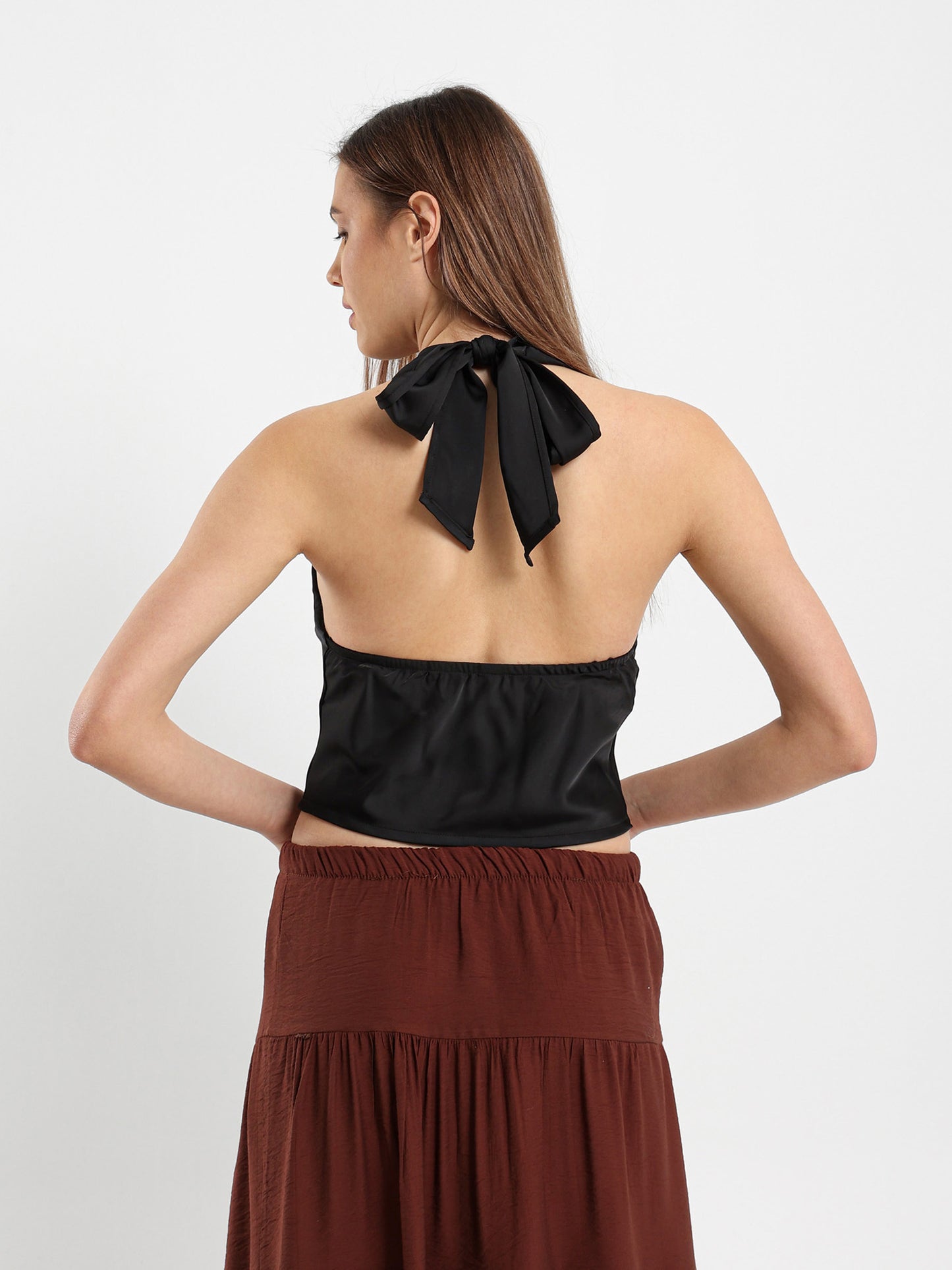 Satin Halter Neck Top