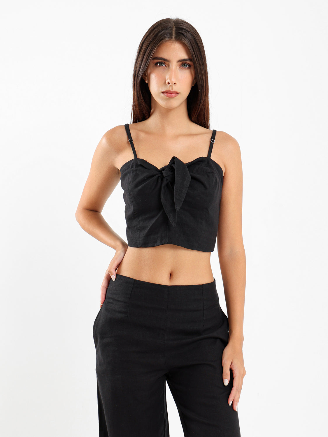 Front Tie Cropped Top
