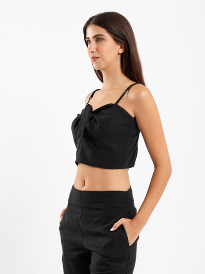 Front Tie Cropped Top