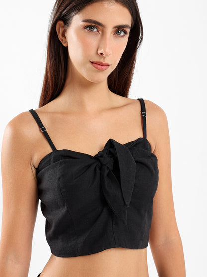 Front Tie Cropped Top