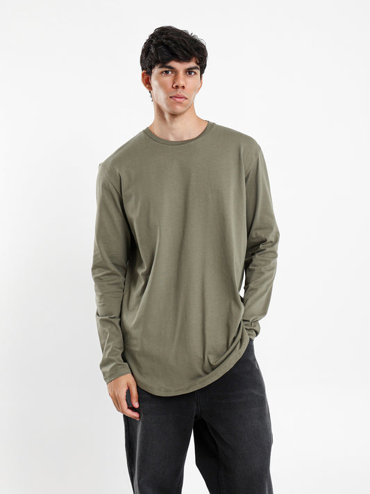 Long Line Long Sleeves T-Shirt