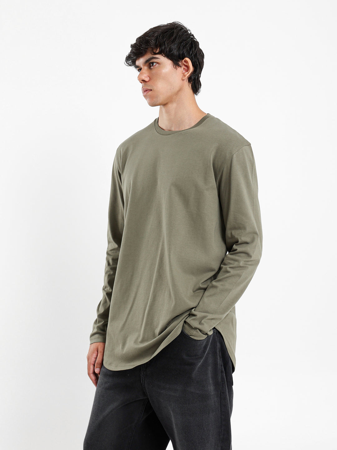 Long Line Long Sleeves T-Shirt