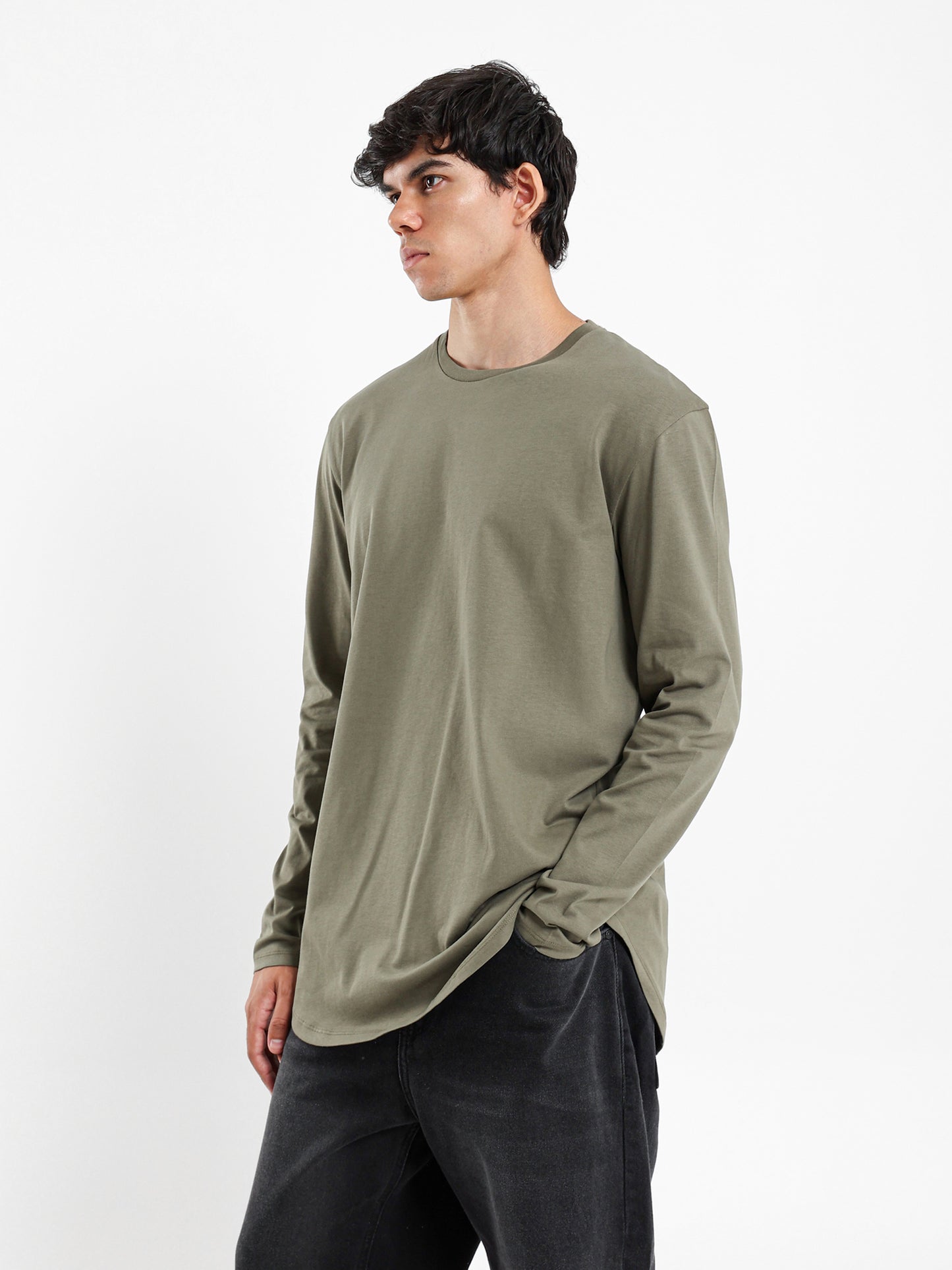 Long Line Long Sleeves T-Shirt