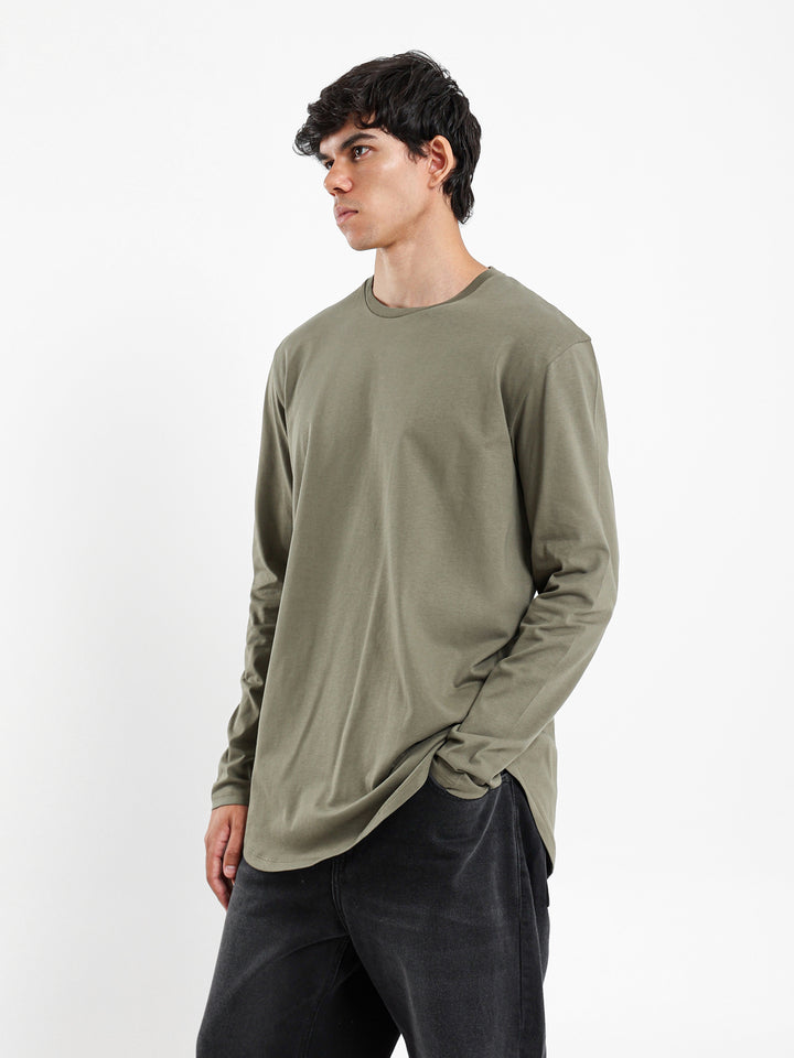 Long Line Long Sleeves T-Shirt