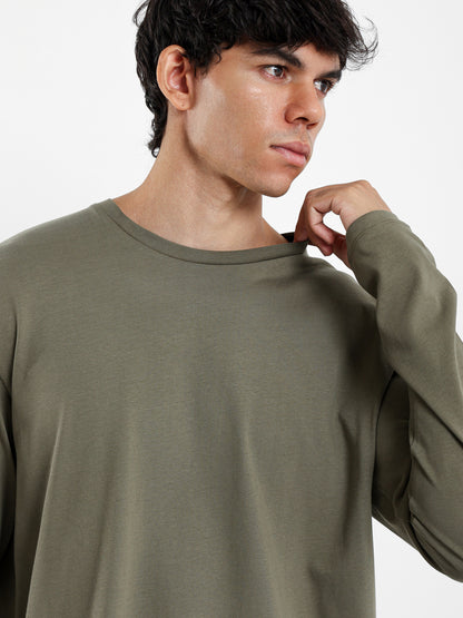 Long Line Long Sleeves T-Shirt