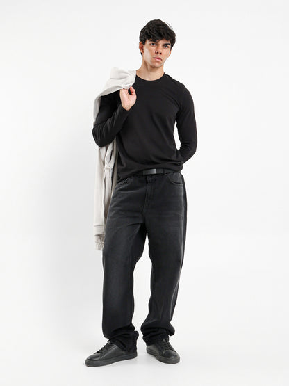 Regular Fit Washed Effect Jeans