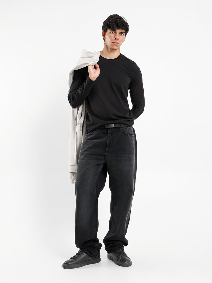 Regular Fit Washed Effect Jeans