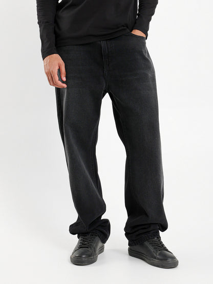 Regular Fit Washed Effect Jeans