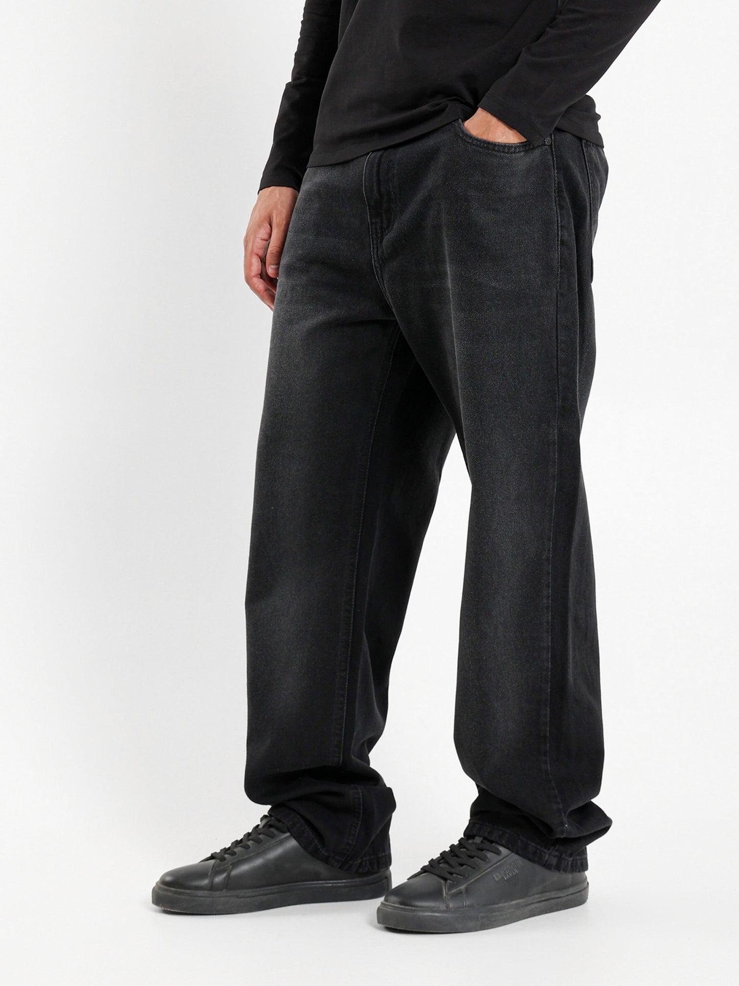 Regular Fit Washed Effect Jeans
