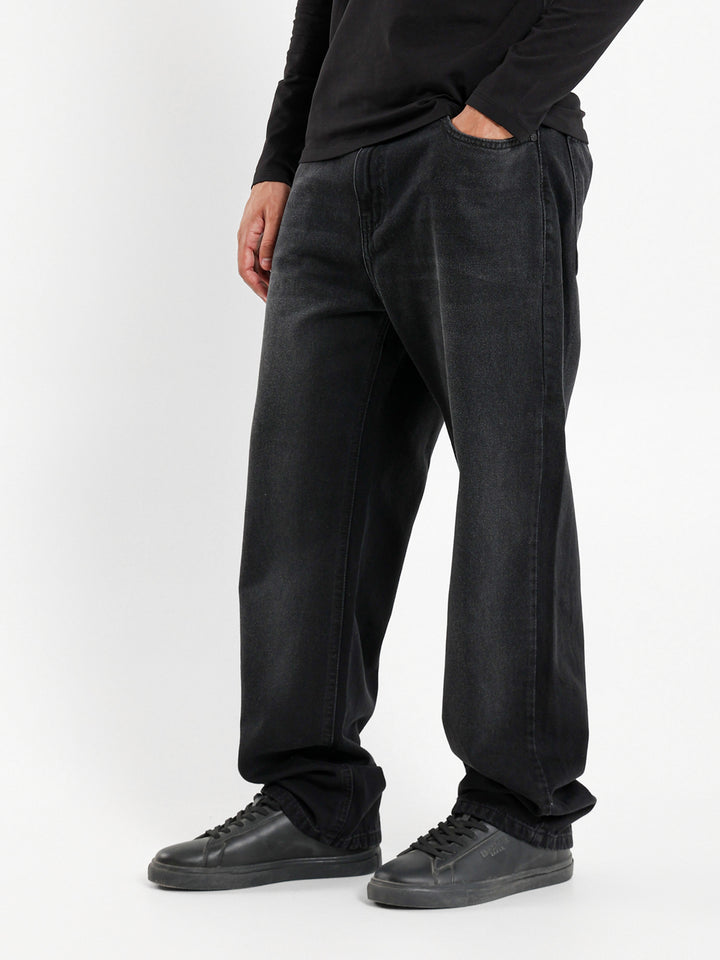 Regular Fit Washed Effect Jeans