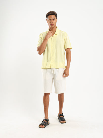 Regular Fit Linen Shorts