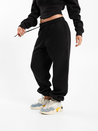 High Waist Sweatpants With Cuffs