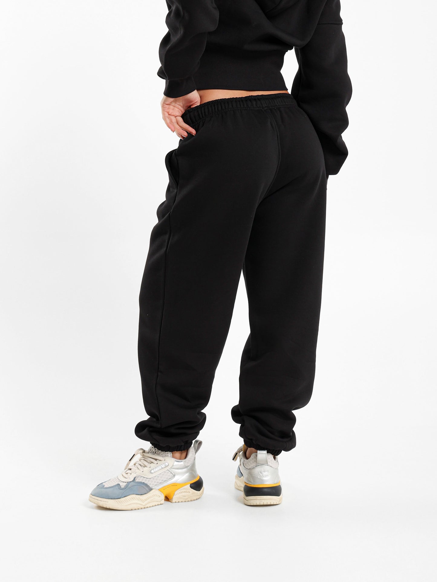High Waist Sweatpants With Cuffs
