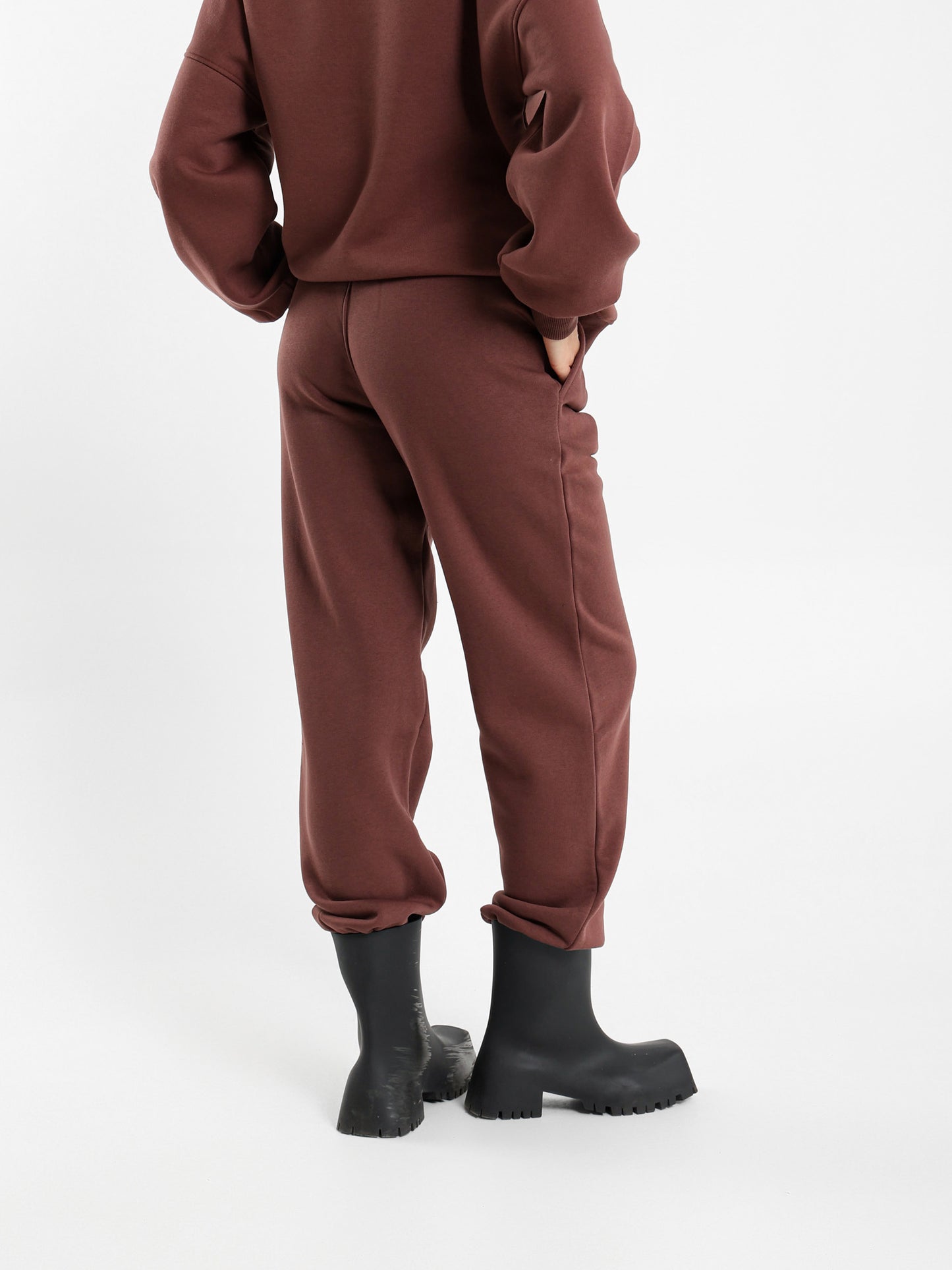 High Waist Sweatpants With Cuffs
