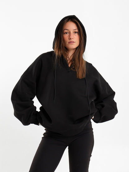 Oversized V Neck Hoodie