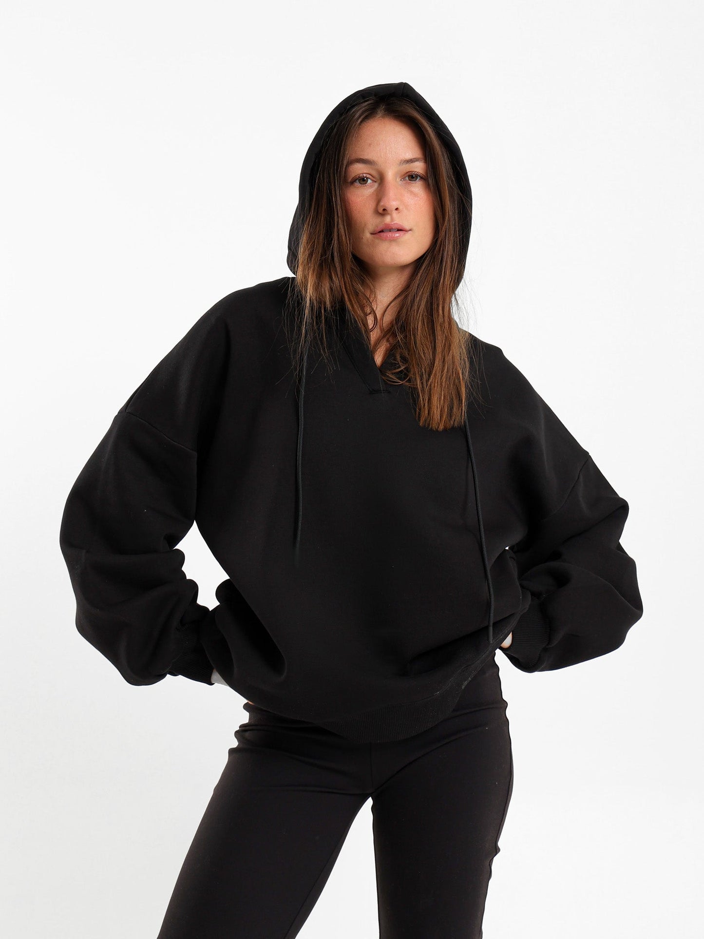 Oversized V-Neck Sweatshirt