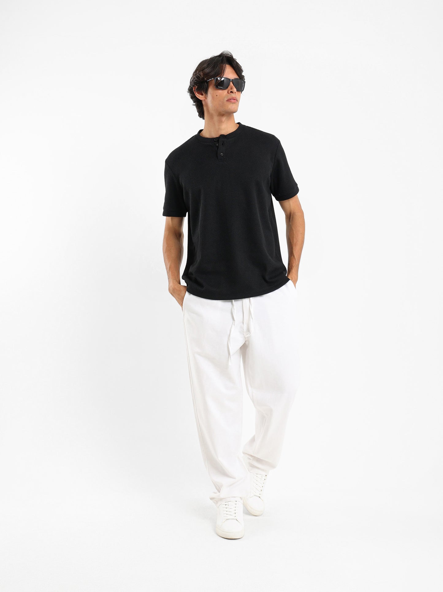Grandad Collar T-Shirt