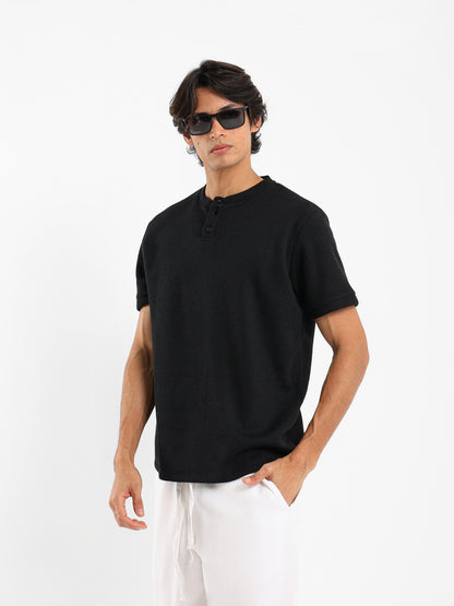 Grandad Collar T-Shirt