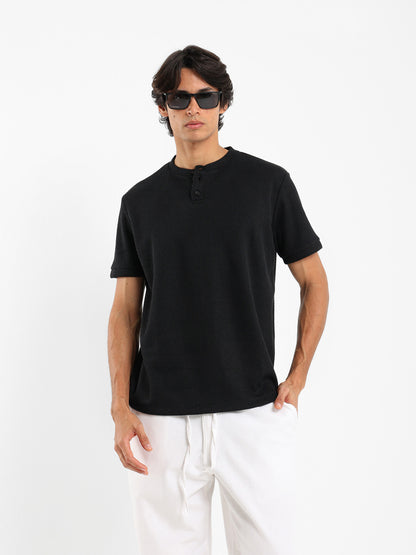 Grandad Collar T-Shirt
