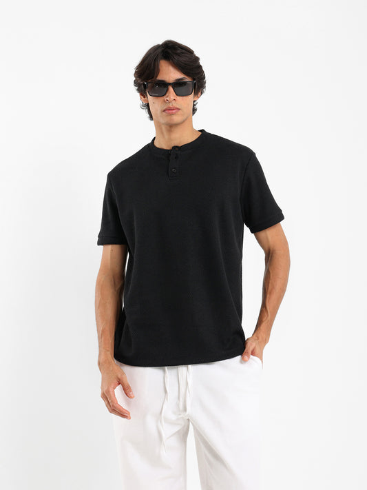 Grandad Collar T-Shirt