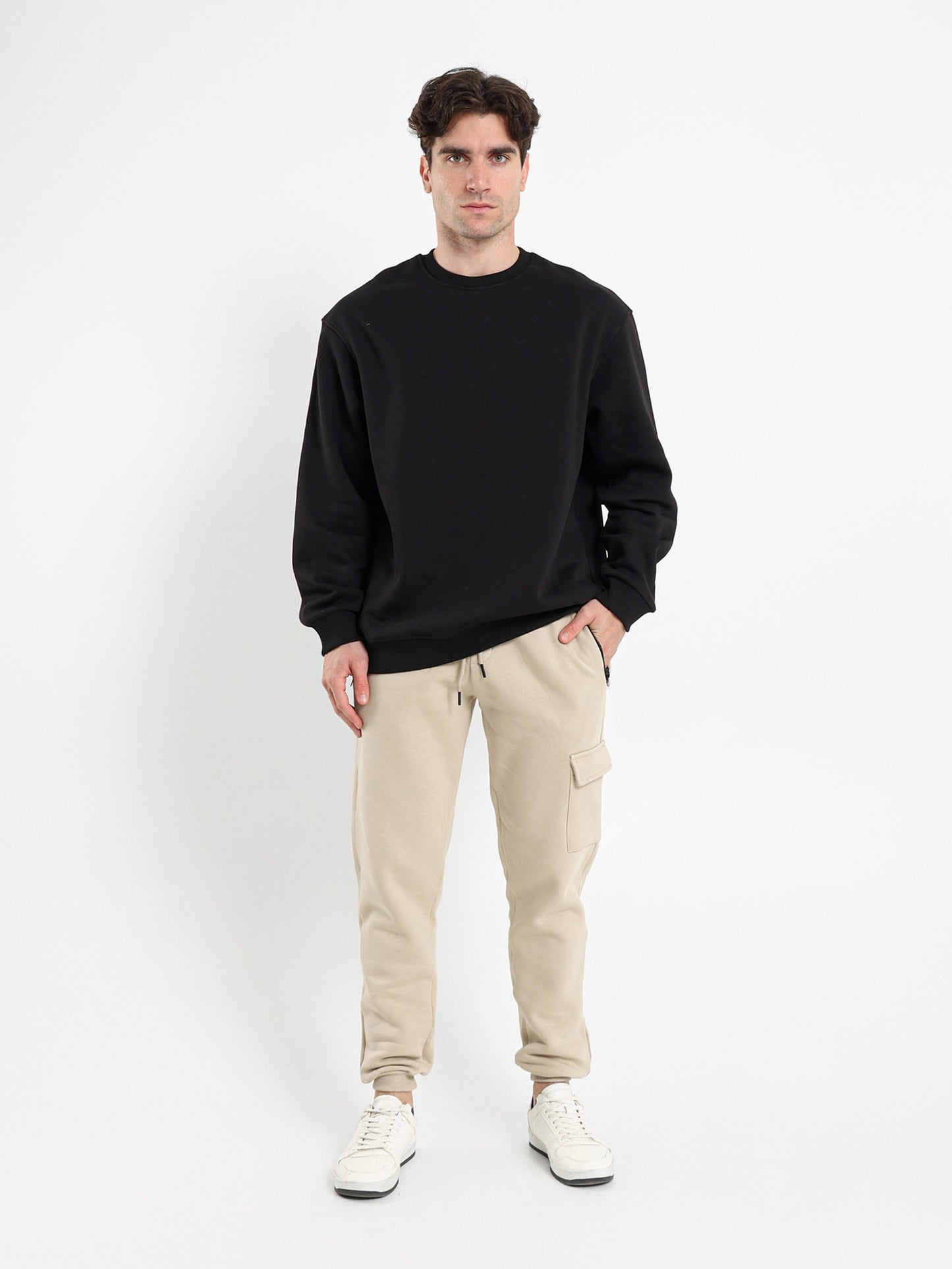 Round Neck Oversized Sweatshirt