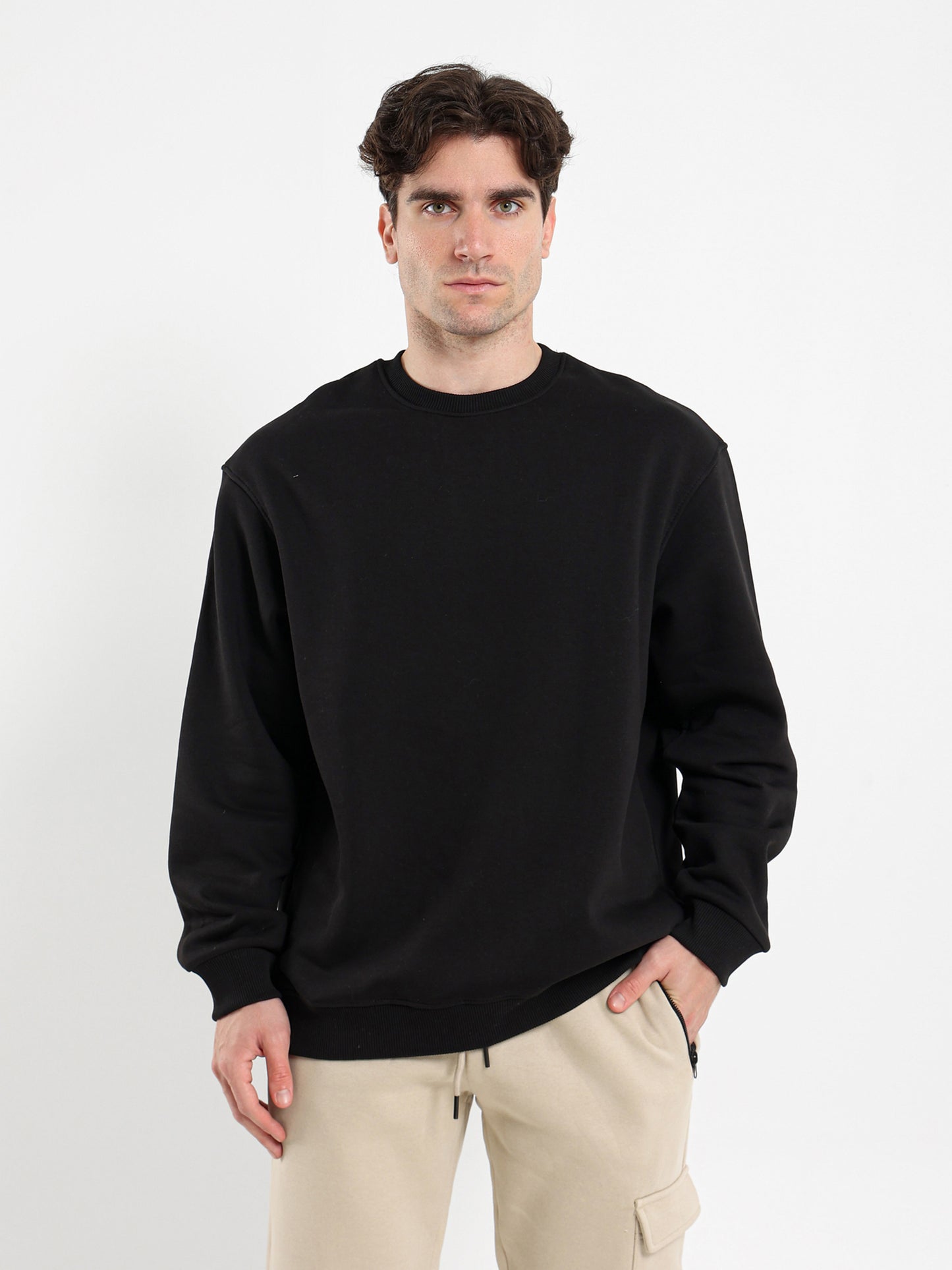 Round Neck Oversized Sweatshirt