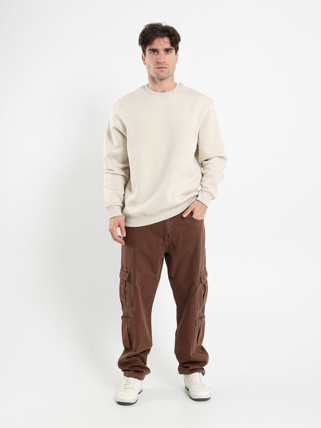 Round Neck Oversized Sweatshirt