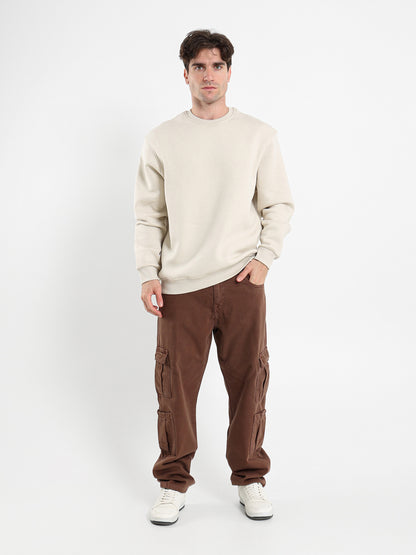 Round Neck Oversized Sweatshirt