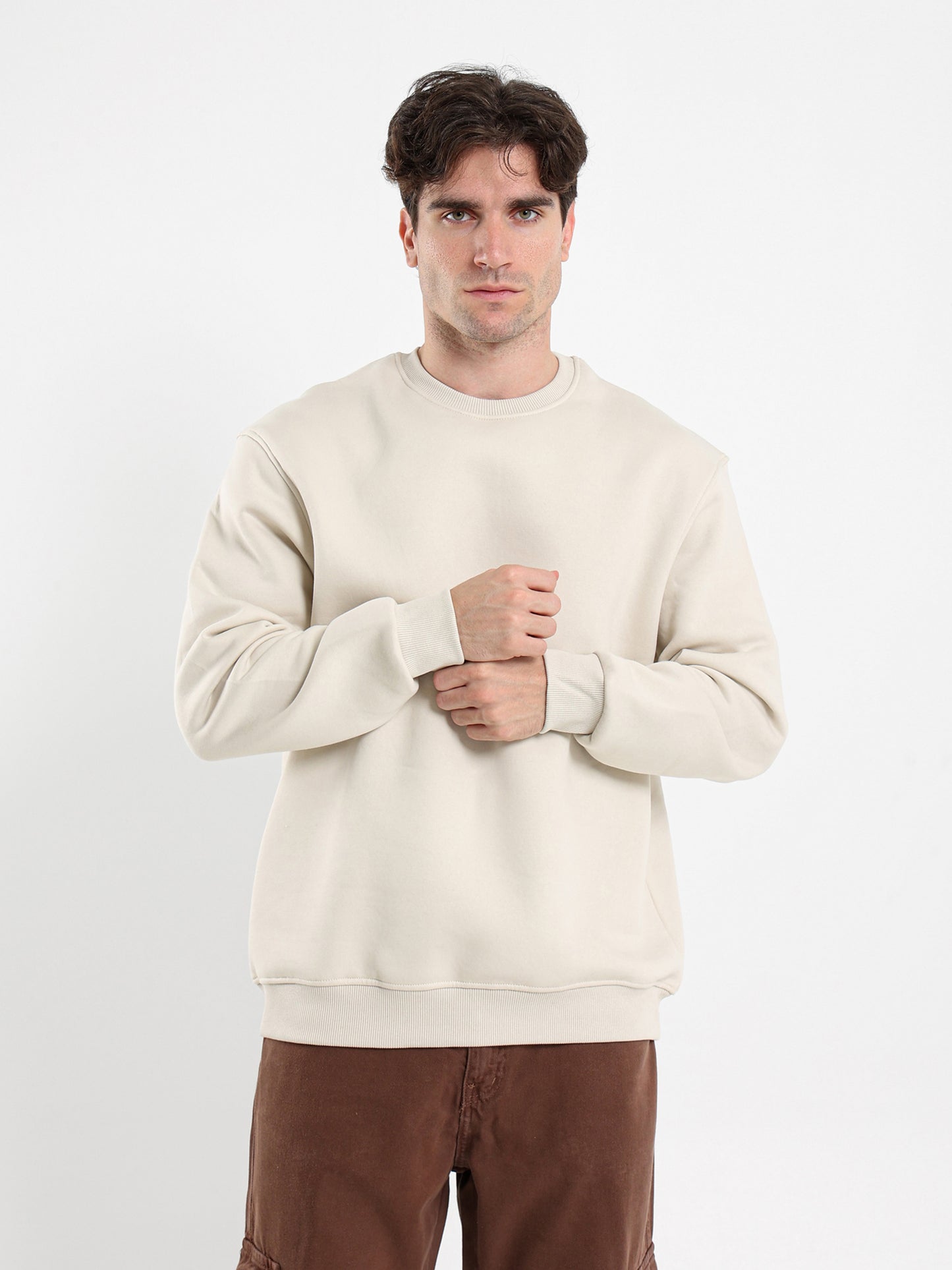 Round Neck Oversized Sweatshirt