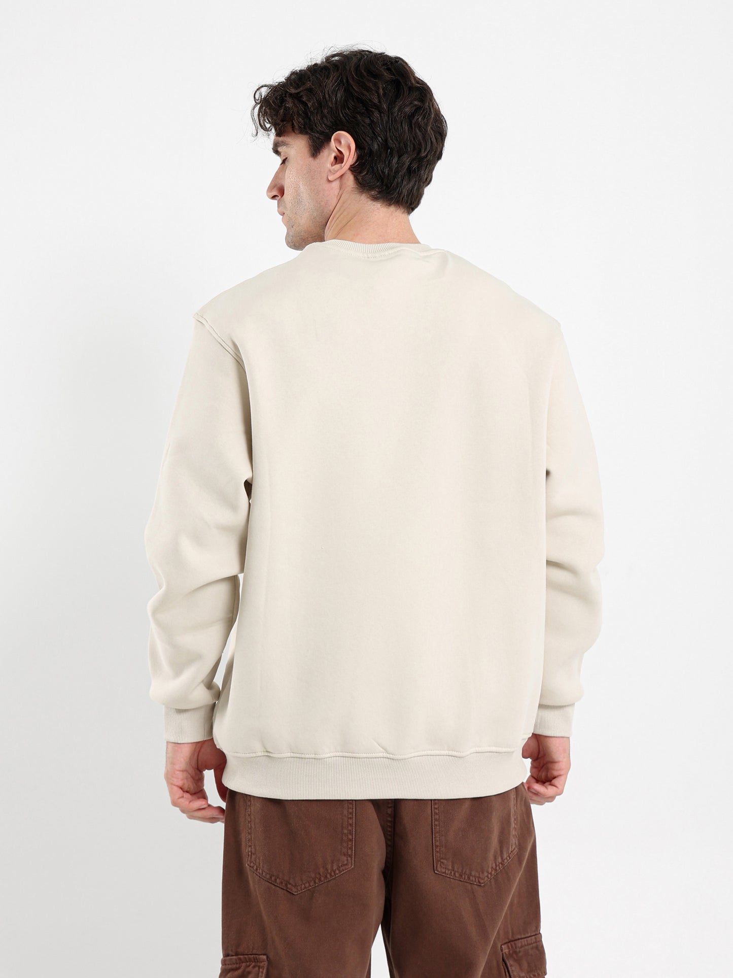 Round Neck Oversized Sweatshirt