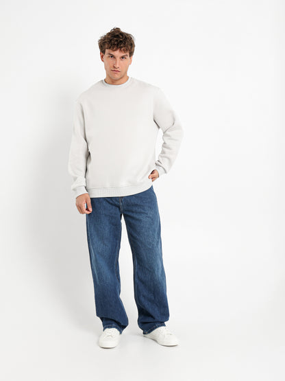 Round Neck Oversized Sweatshirt