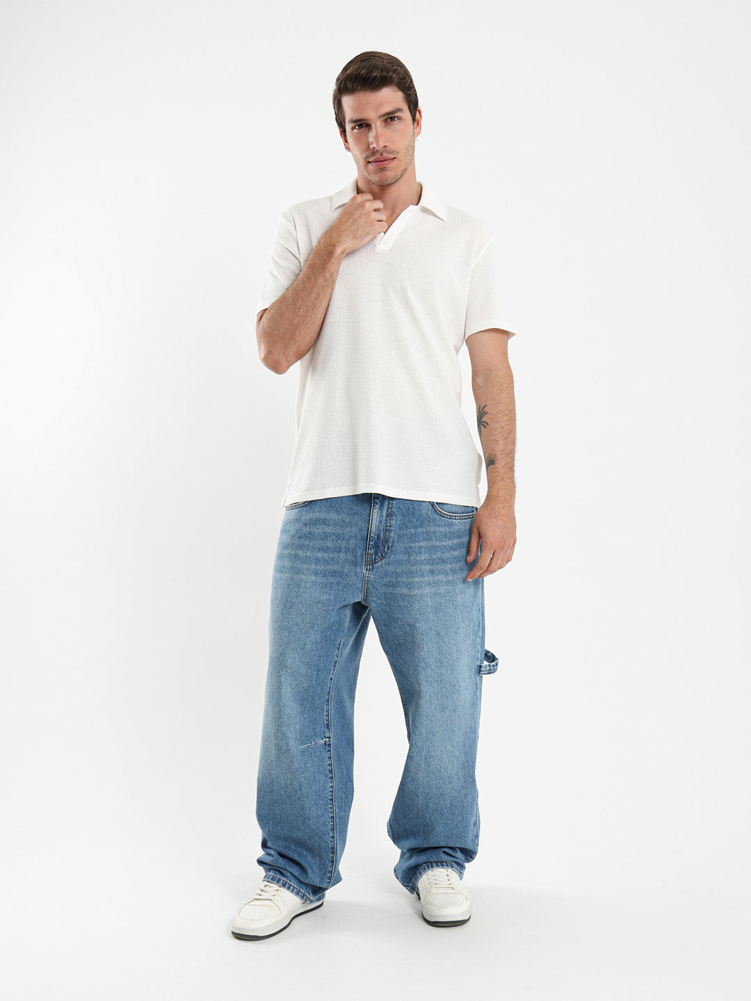 Camp Collar Waffle Short Sleeve Polo